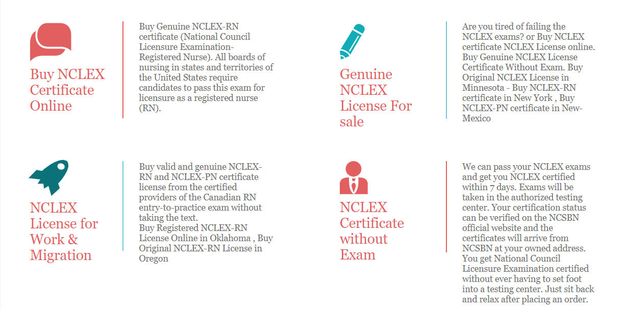 Buy Genuine NCLEX License Certificate Without Exam